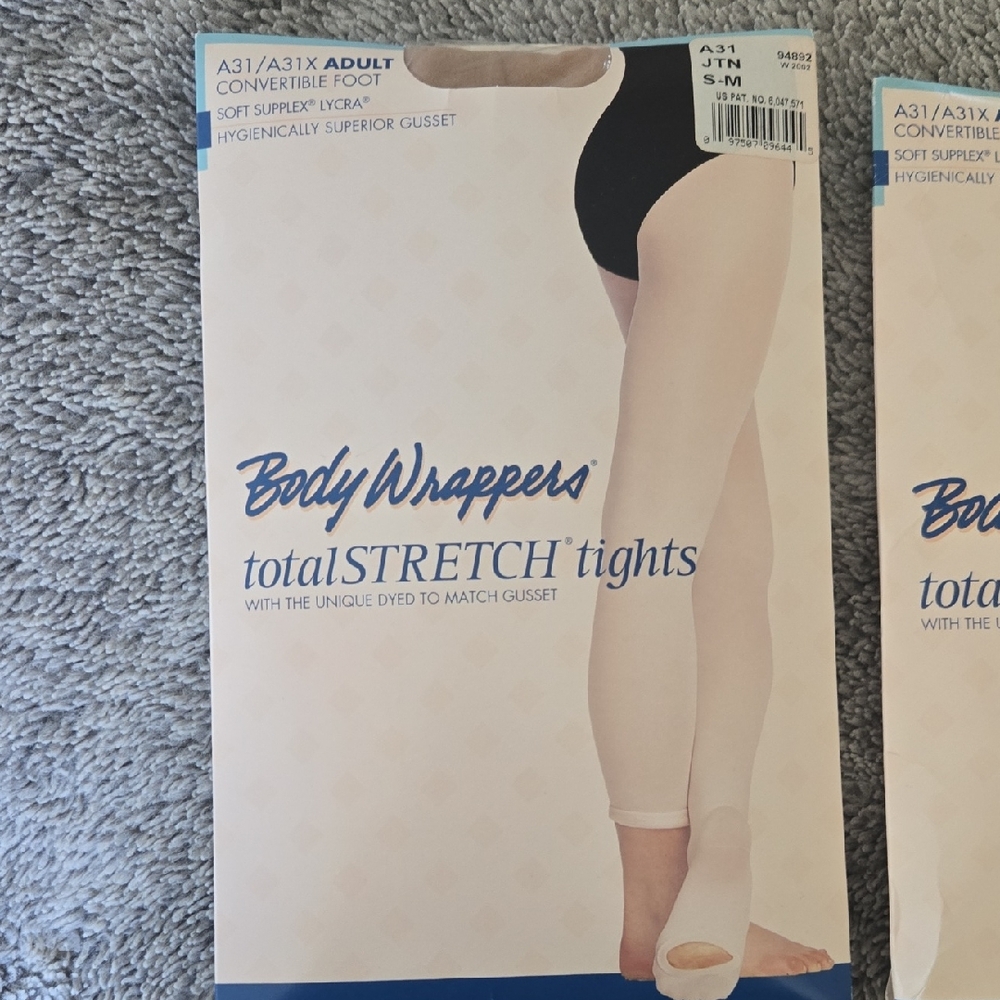 Body Wrappers totalSTRETCH Convertible Tights in JTN Jazzy Tan Adult S /M Nwt